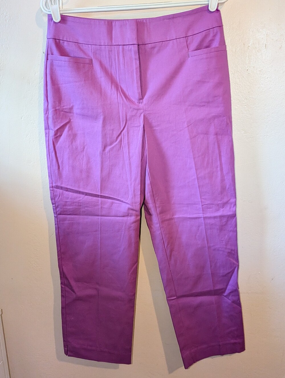 Ann Taylor Factory Purple Cropped Straight-Leg Pants Size 4